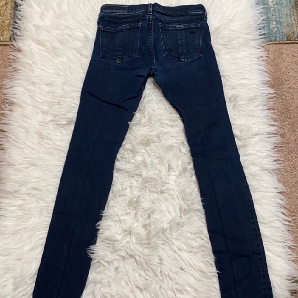 Rag & Bone Olive Harrow Skinny Dark Wash Jeans